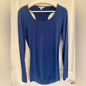 Cabi jersey top — fun racerback with draping